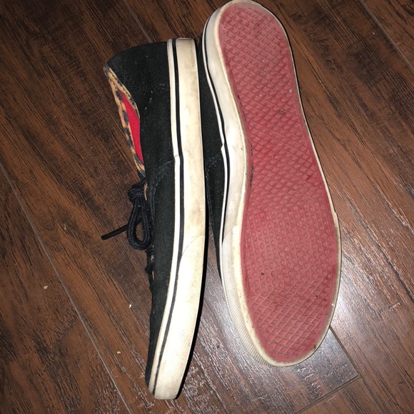 Women’s black/cheetah Vans - Picture 2 of 2